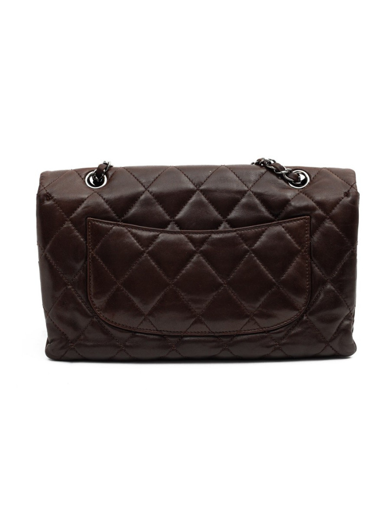 CHANEL sac cuir d'agneaju marron