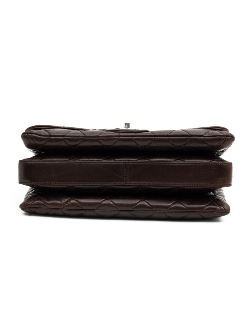 CHANEL sac cuir d'agneaju marron