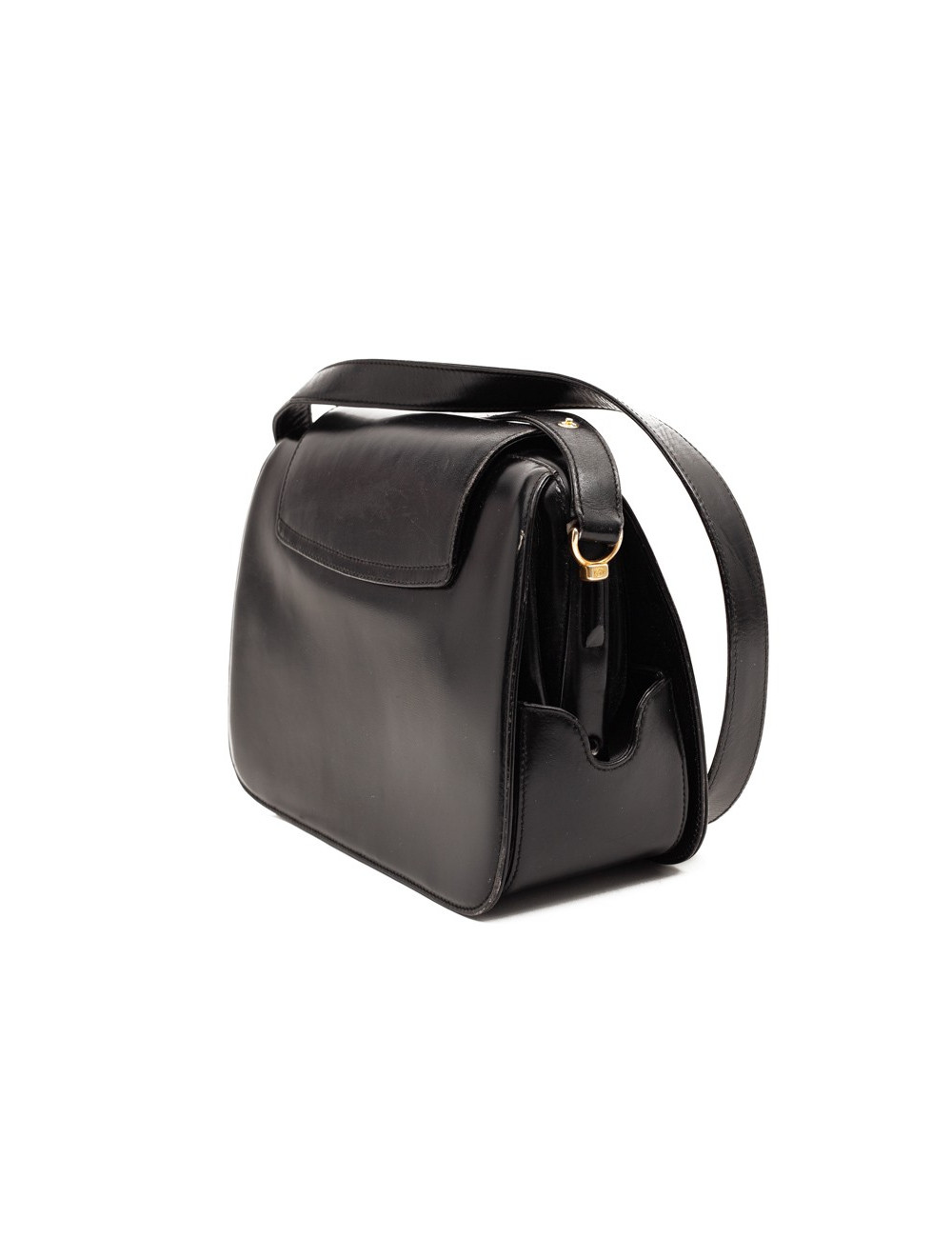 Sac GUCCI cuir noir vintage