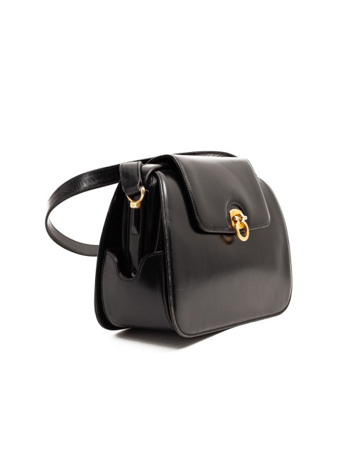 Sac GUCCI cuir noir vintage