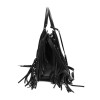 Grand sac Shopping YSL à franges cuir noir