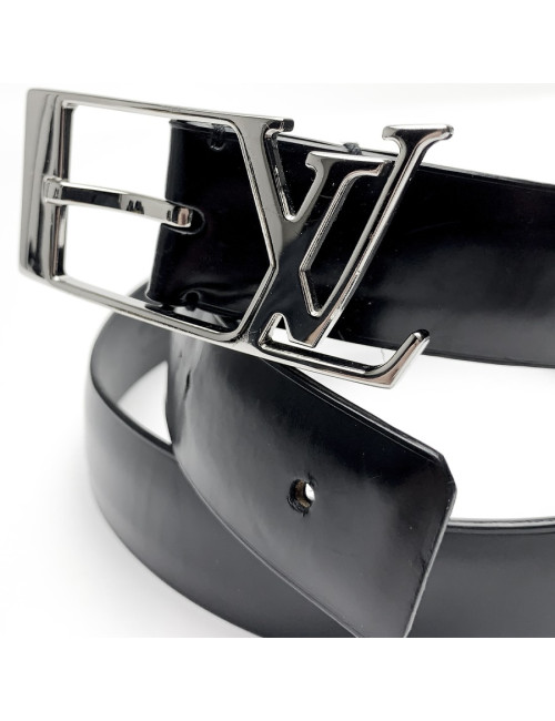 Ceinture LV T75 cuir noir monogram