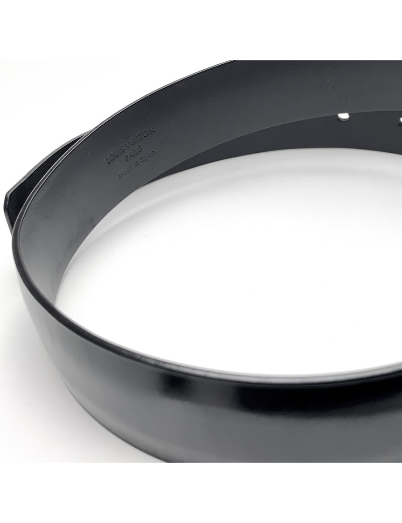 Ceinture LV T75 cuir noir monogram