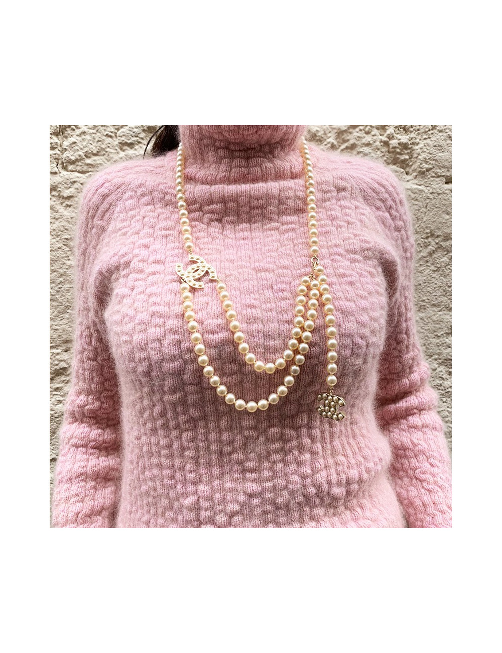 Ceinture sautoir CHANEL perles 