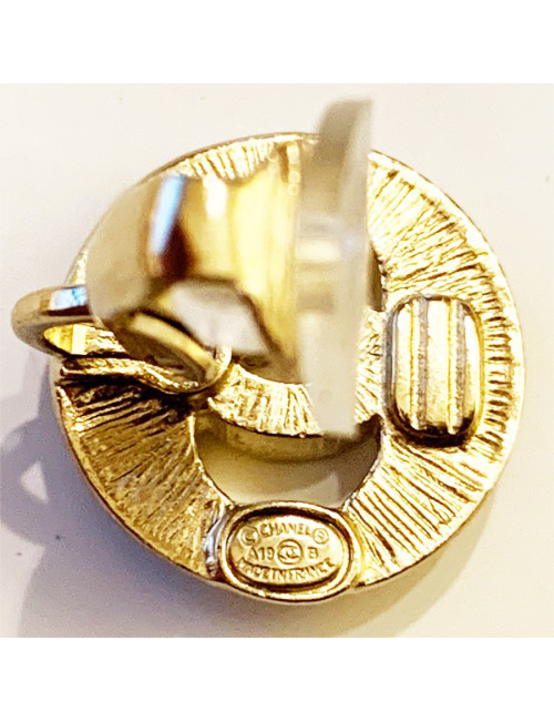 Boucles d'oreille CHANEL Clips CC strass