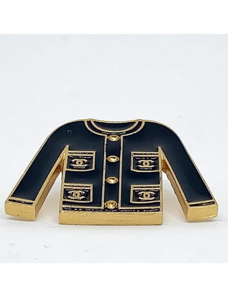 CHANEL Pin's veste noire
