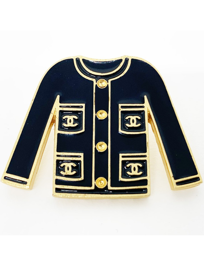 CHANEL Pin's veste noire
