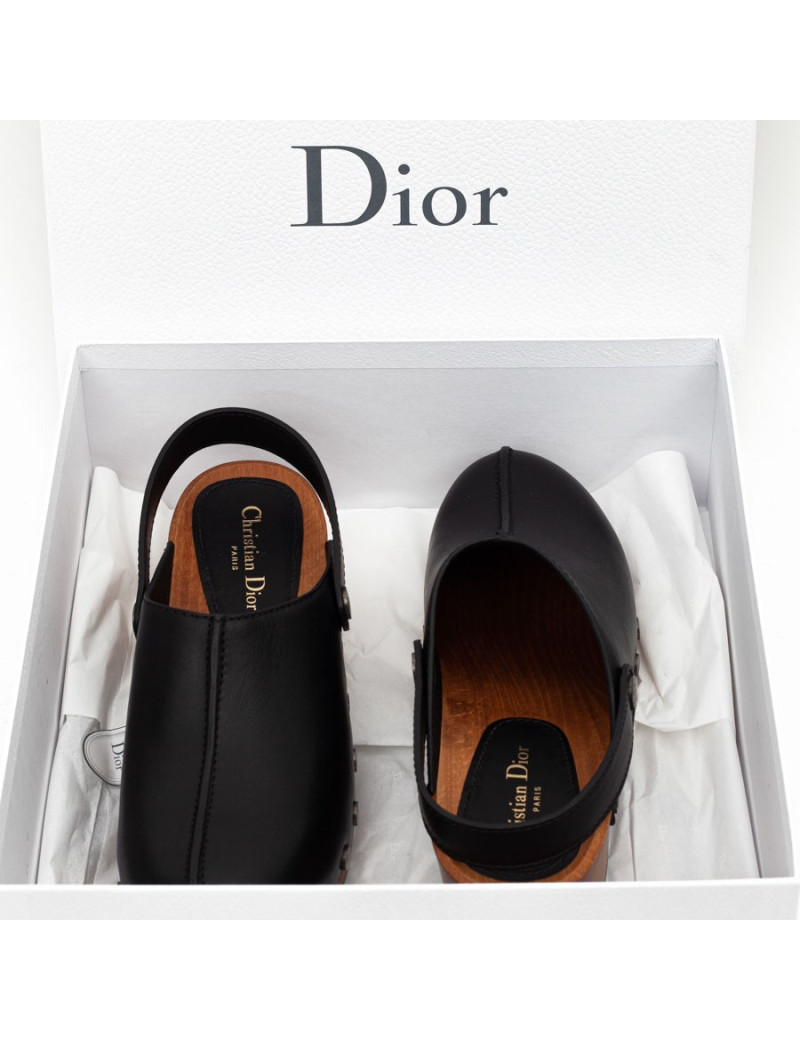 Sabots Diorquake DIOR T41 cuir noir