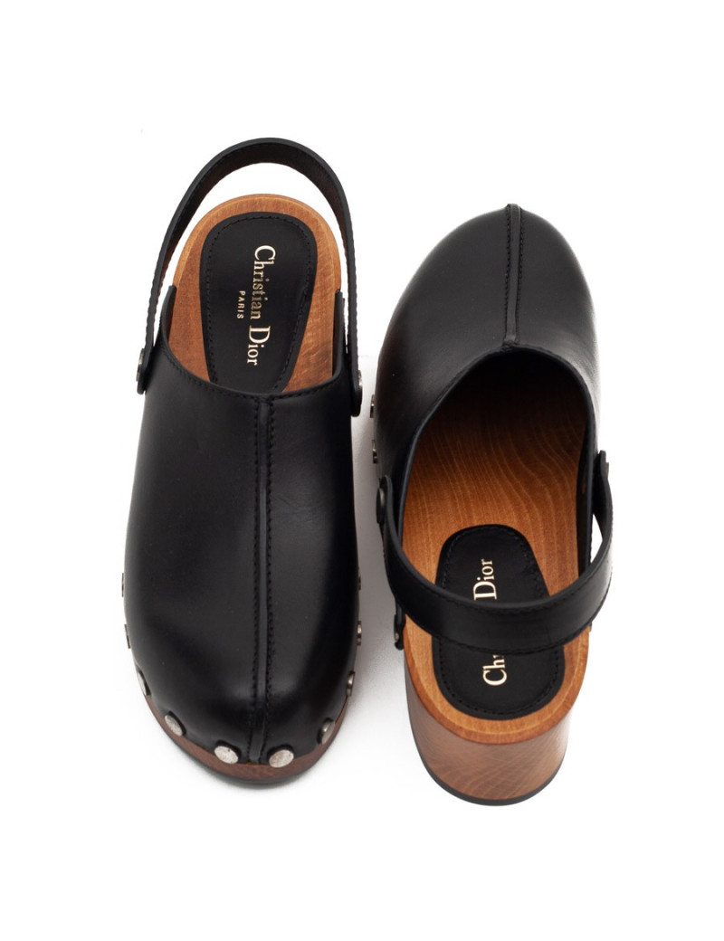 Sabots Diorquake DIOR T41 cuir noir