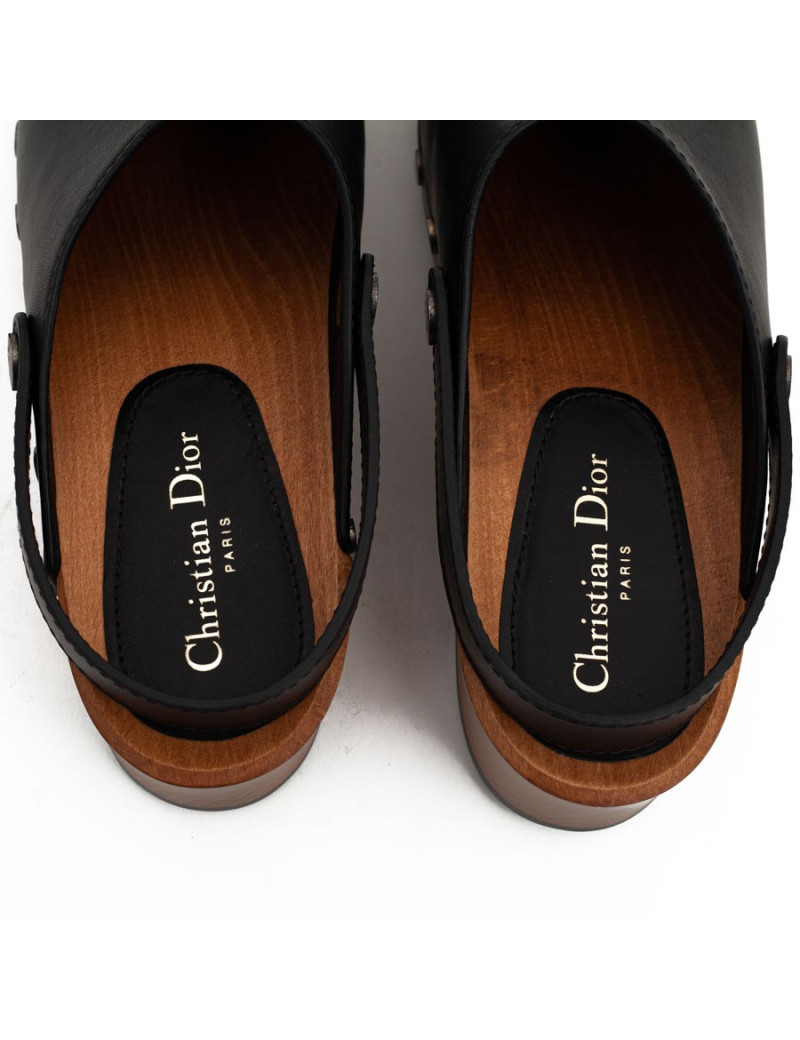 Sabots Diorquake DIOR T41 cuir noir