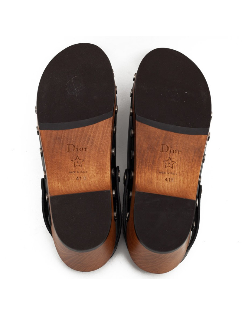 Sabots Diorquake DIOR T41 cuir noir