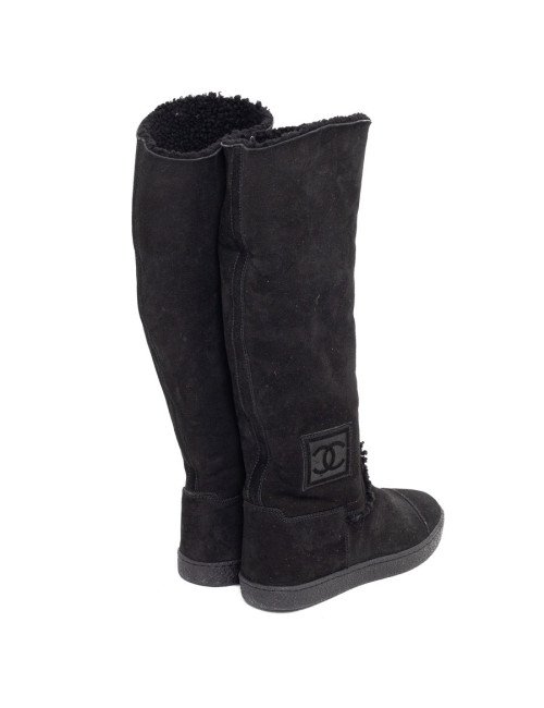 Bottes CHANEL T37.5 noires