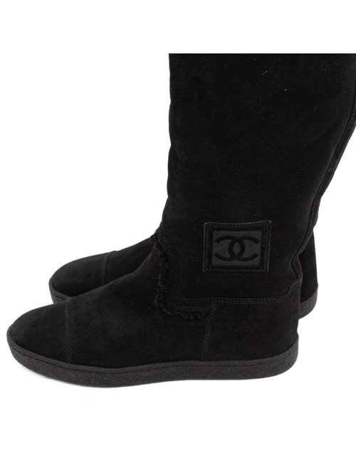 Bottes CHANEL T37.5 noires
