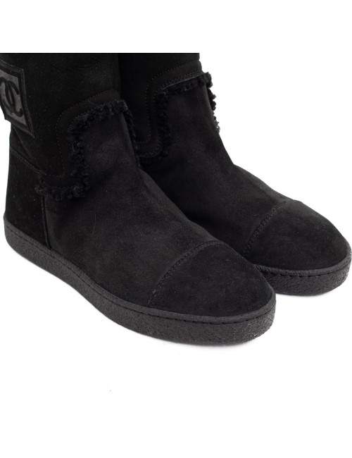 Bottes CHANEL T37.5 noires