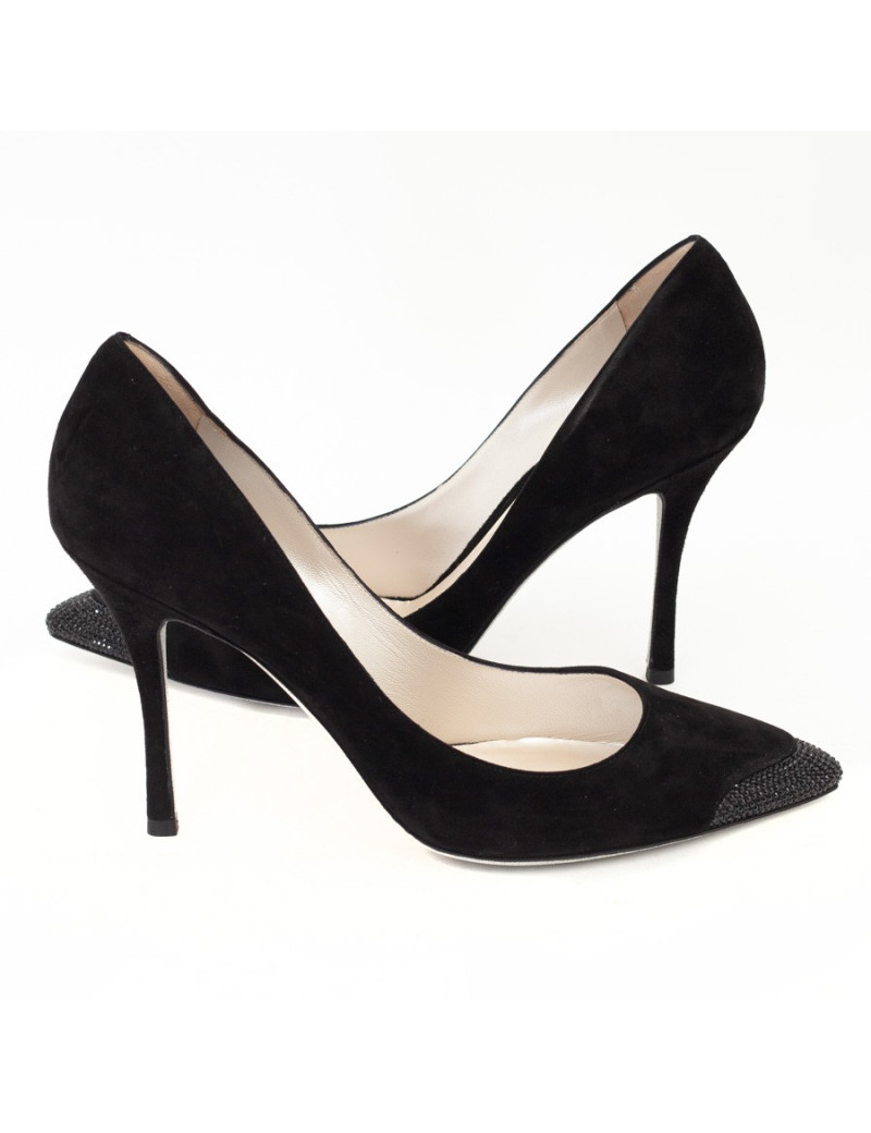 Escarpins RENE CAOVILLA T 40 daim et strass