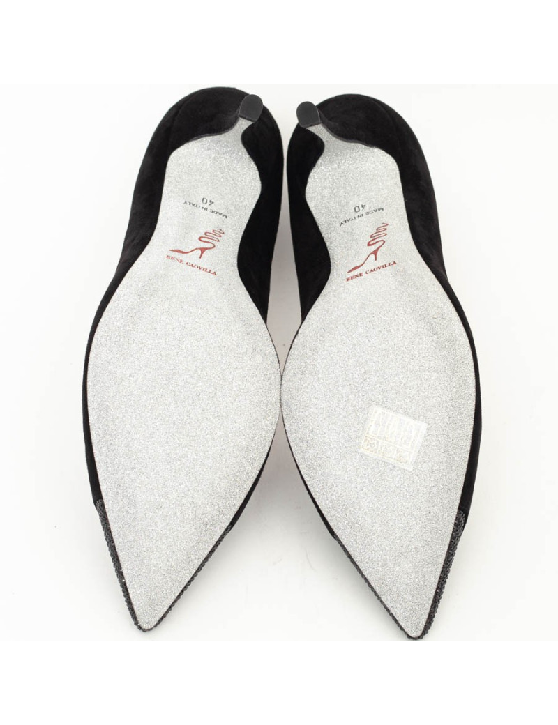 Escarpins RENE CAOVILLA T 40 daim et strass