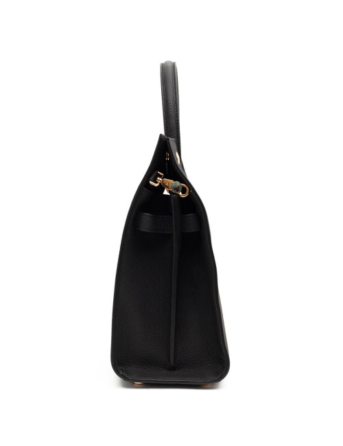 Sac Title BURBERRY TM cuir grainé noir