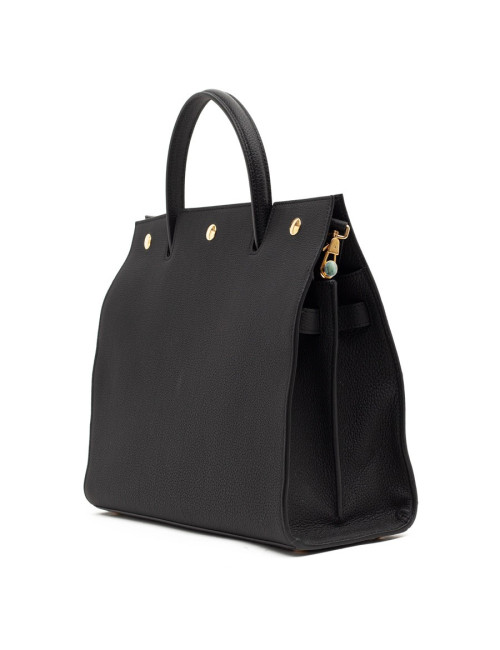 Sac Title BURBERRY TM cuir grainé noir