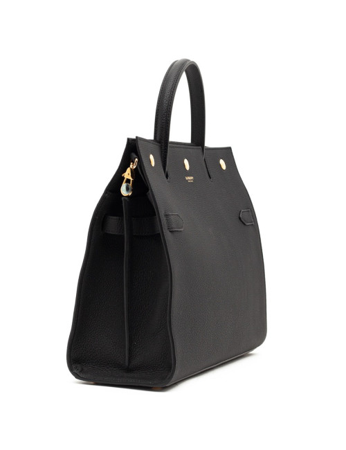 Sac Title BURBERRY TM cuir grainé noir