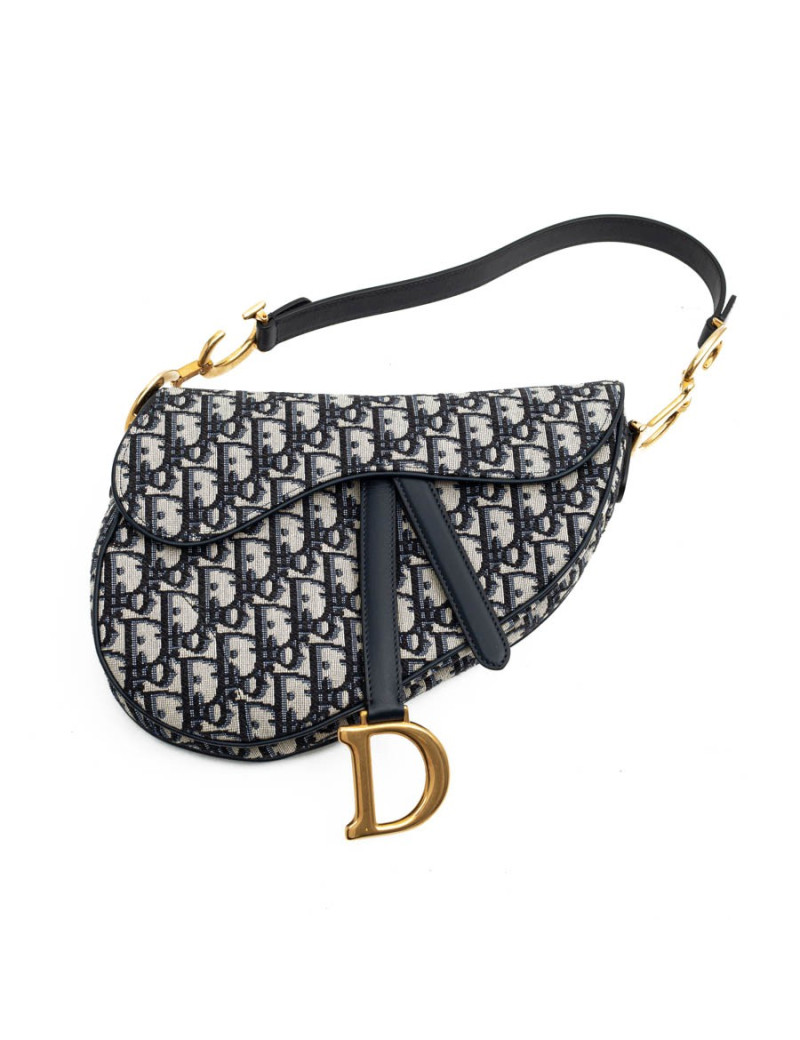 Sac DIOR Saddle toile oblique