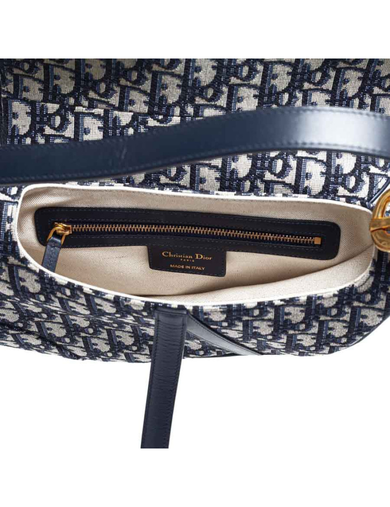 Sac DIOR Saddle toile oblique