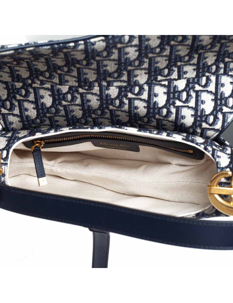 Sac DIOR Saddle toile oblique