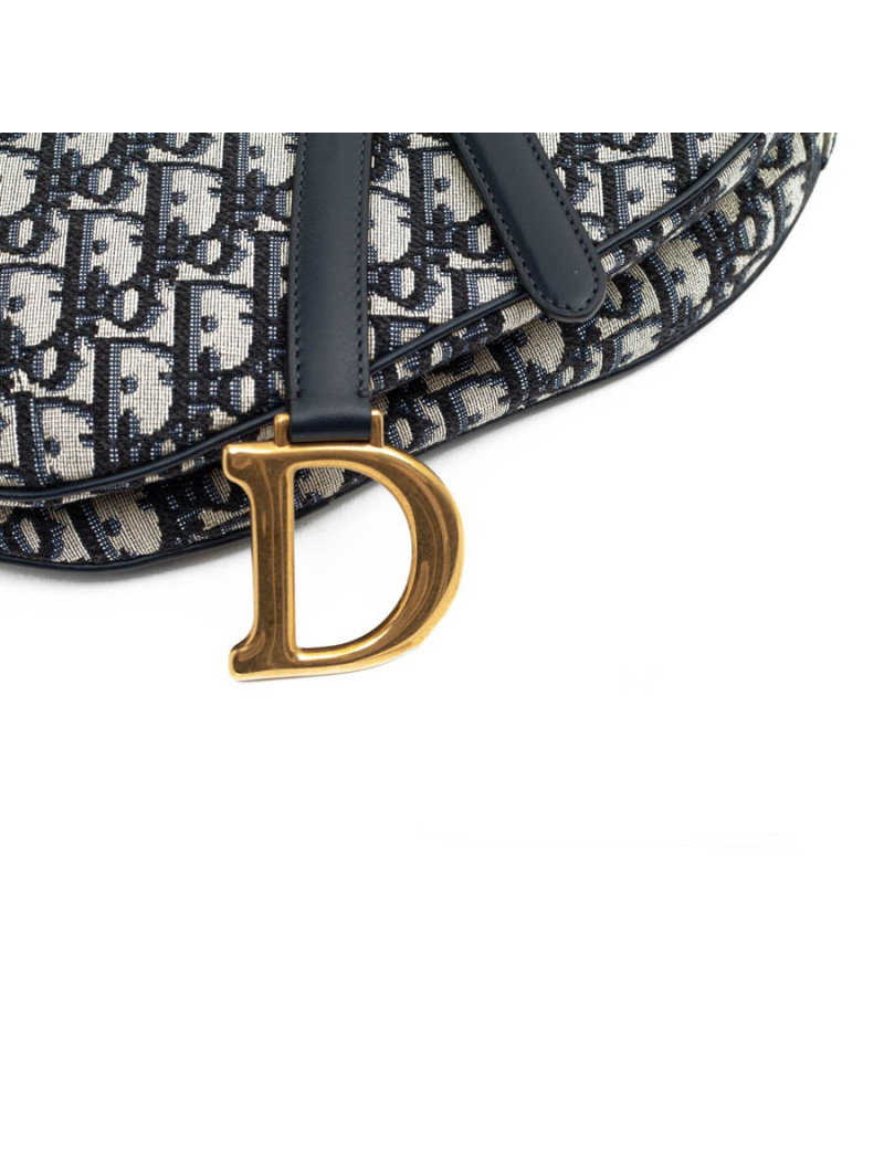 Sac DIOR Saddle toile oblique
