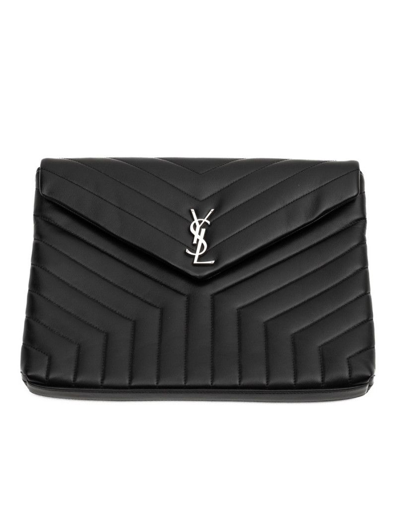Pochette Loulou YSL cuir noir
