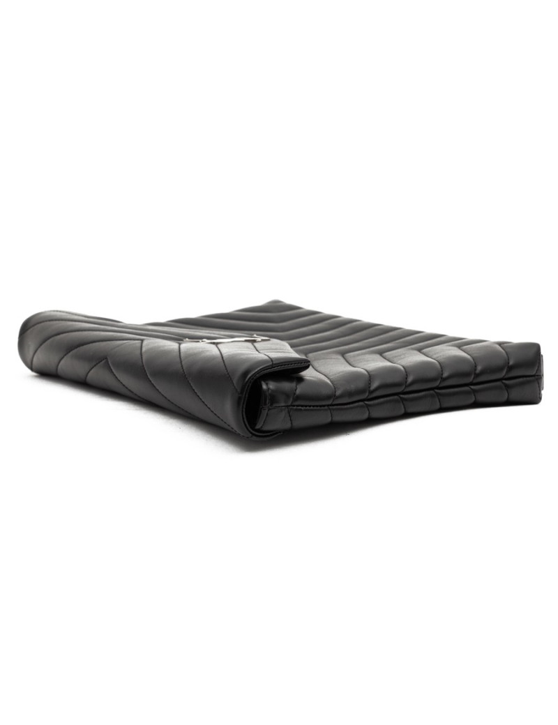 Pochette Loulou YSL cuir noir