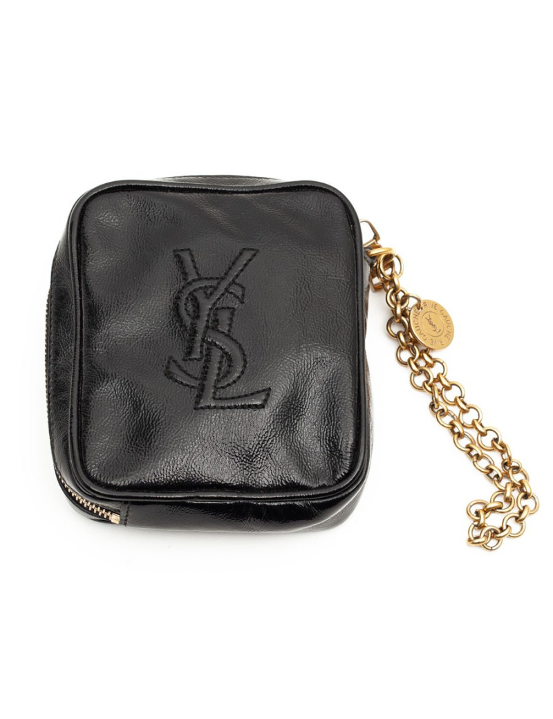 YSL Mini sac SAINT LAURENT cuir verni noir