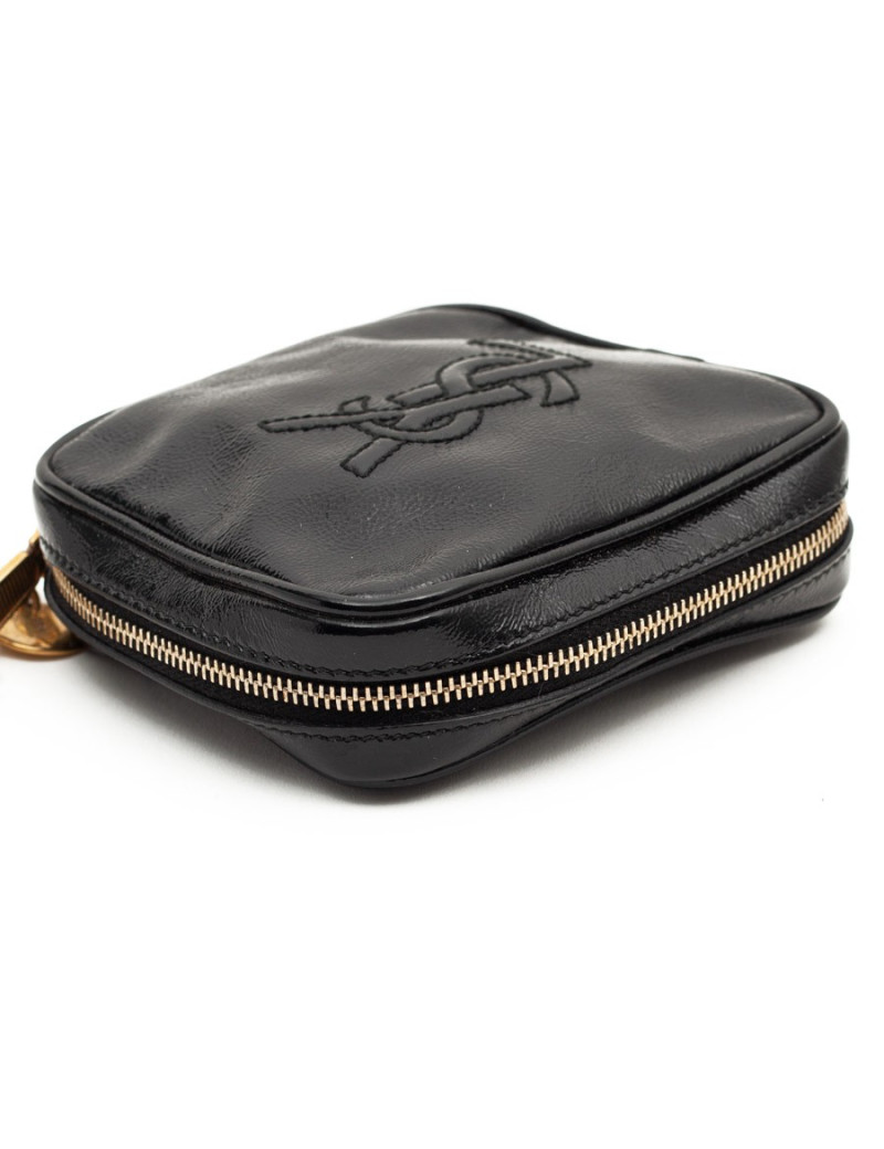 YSL Mini pochette SAINT LAURENT cuir verni noir