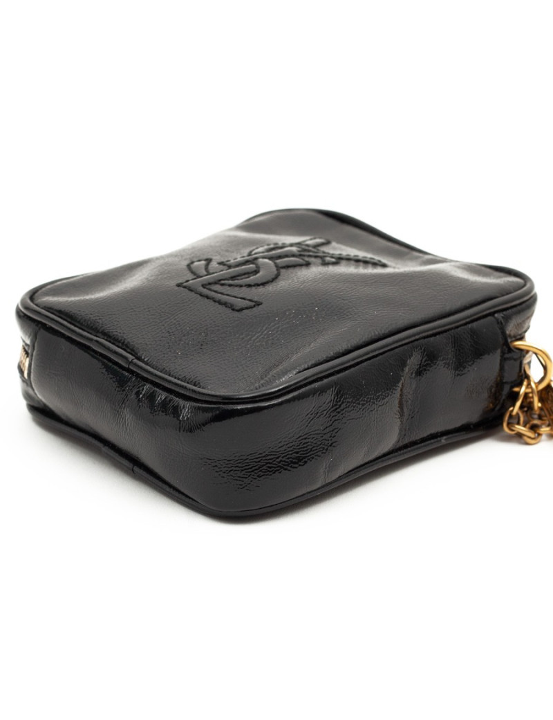 YSL Mini sac SAINT LAURENT cuir verni noir