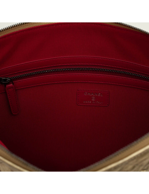 Pochette CHANEL cuir doré