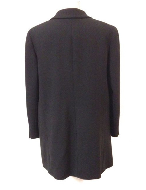 Veste CHANEL safari noire avec boutons blancs