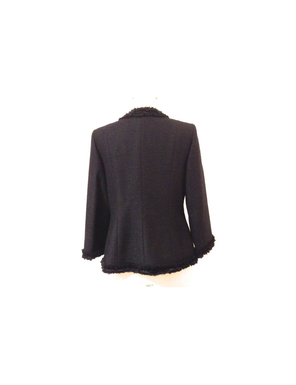 Veste CHANEL en tweed noir