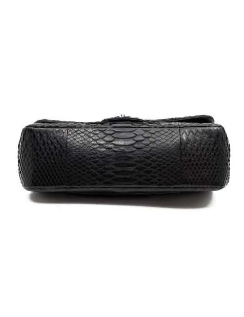 CHANEL Jumbo python noir