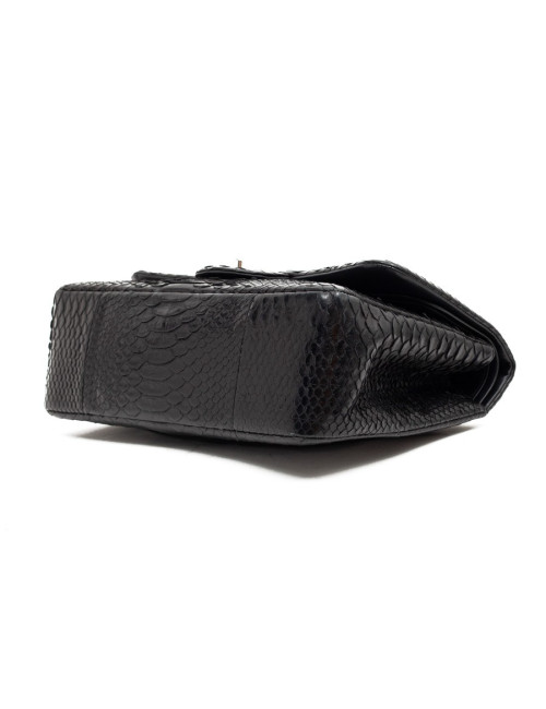 CHANEL Jumbo python noir