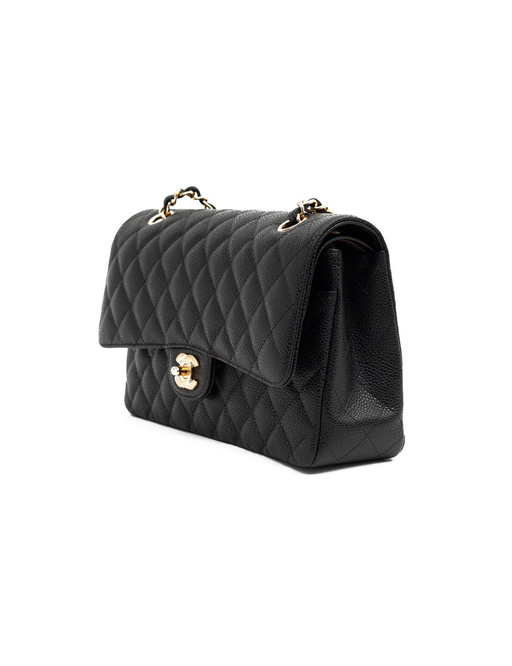 CHANEL sac a main timeless cuir caviar noir