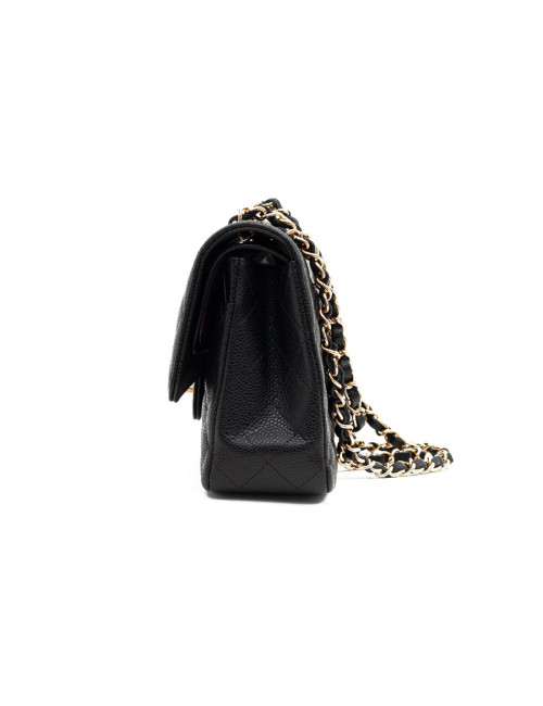 CHANEL sac a main timeless cuir caviar noir