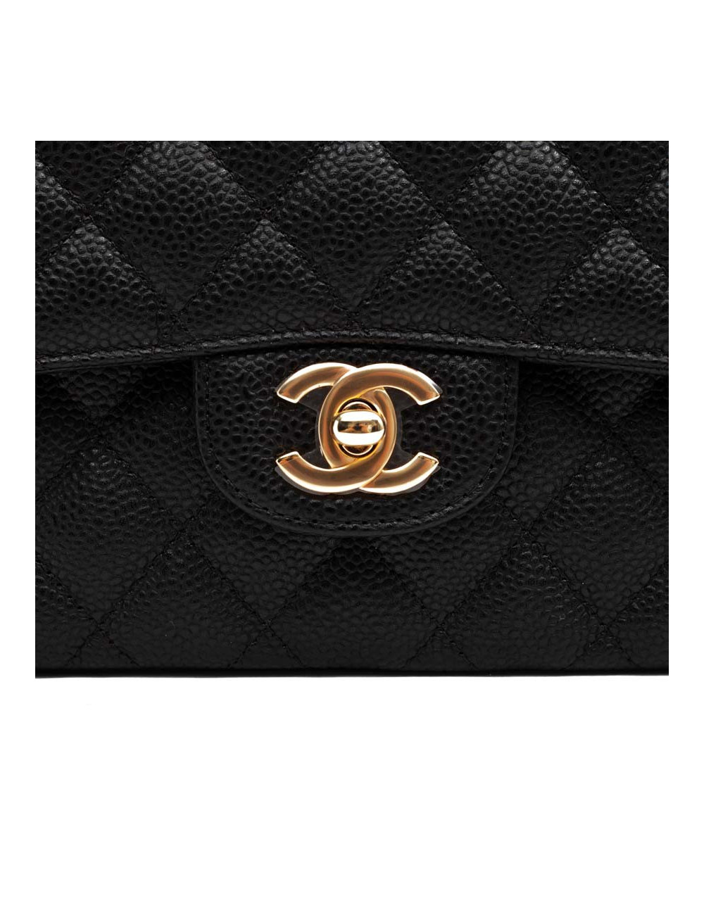CHANEL sac a main timeless cuir caviar noir