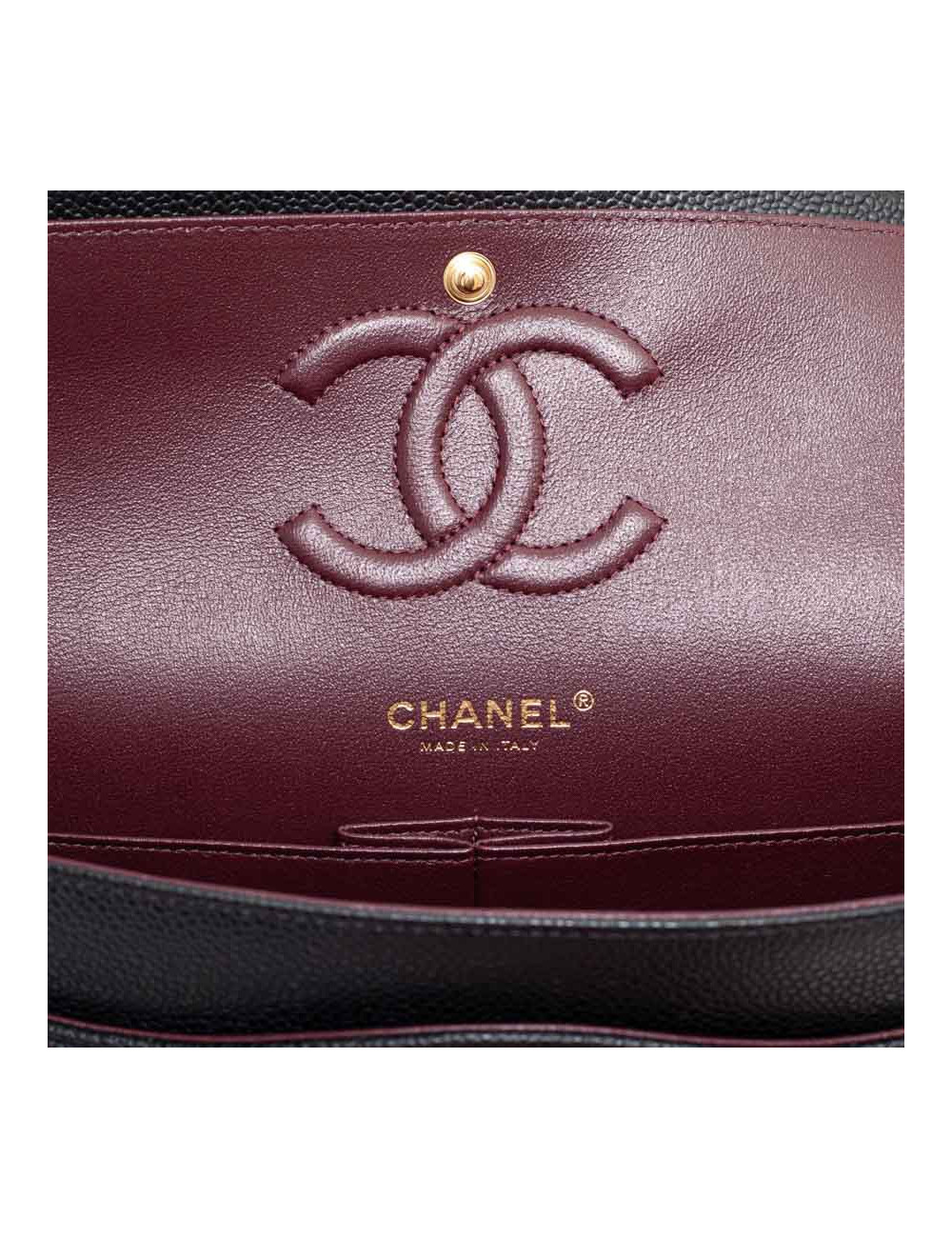 CHANEL sac a main timeless cuir caviar noir