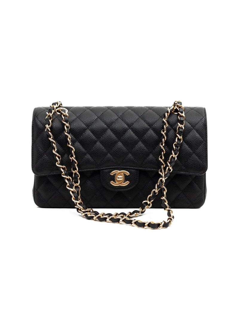 CHANEL sac a main timeless cuir caviar noir