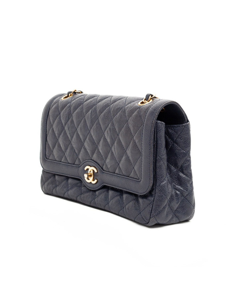 CHANEL Timeless cuir caviar bleu