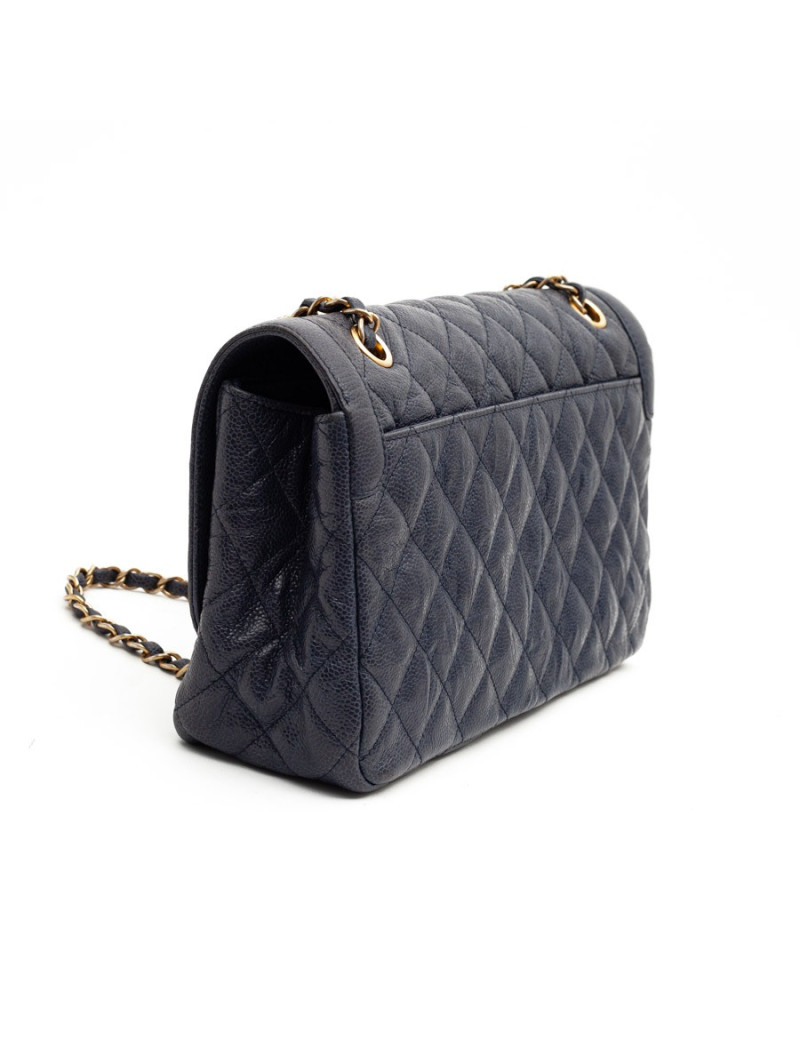 CHANEL Timeless cuir caviar bleu