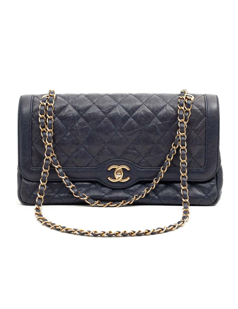 CHANEL Timeless cuir caviar bleu