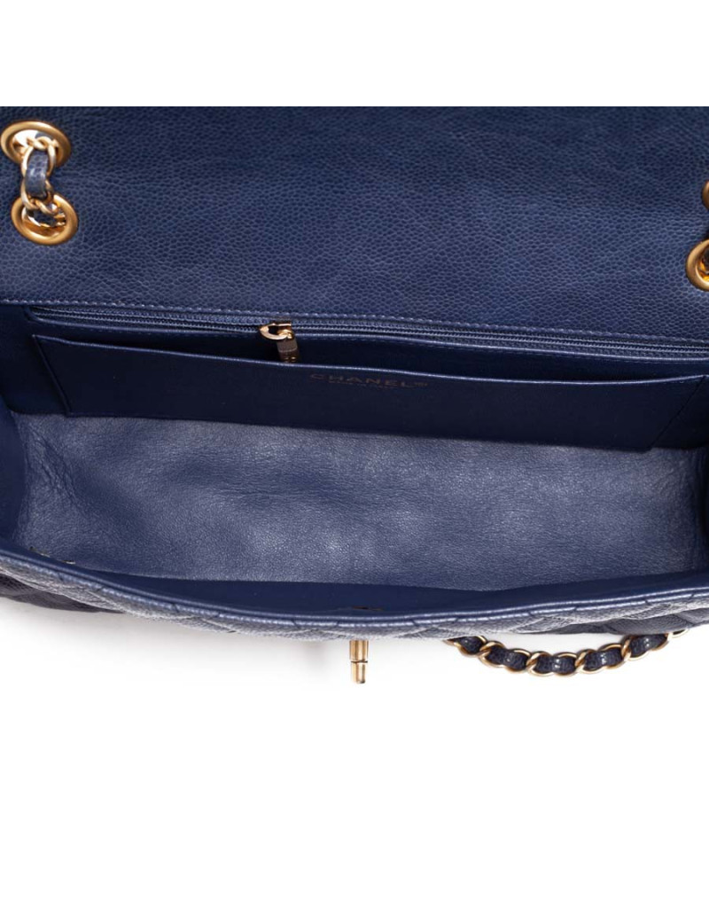 CHANEL Timeless cuir caviar bleu