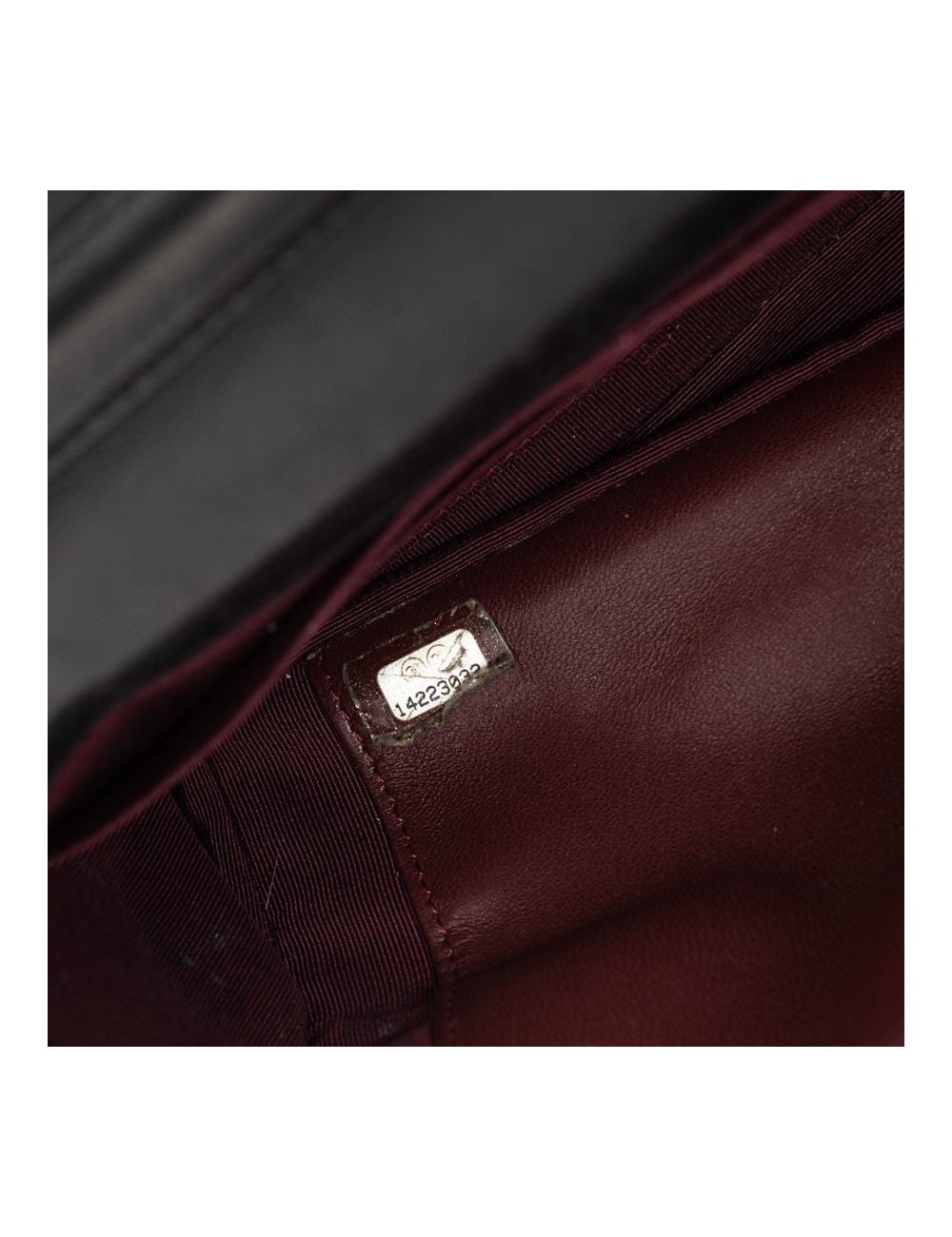 Wallet on chain CHANEL cuir noir