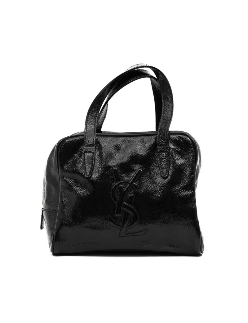 YSL sac SAINT LAURENT cuir verni noir