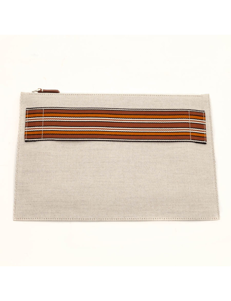 Pochette MULBERRY cuir grainé orange