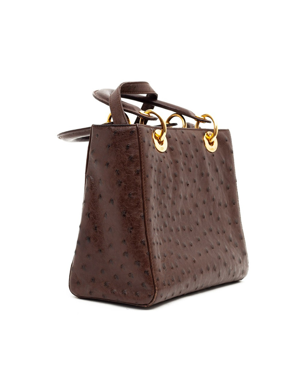 Dior Lady Dior sac autruche marron